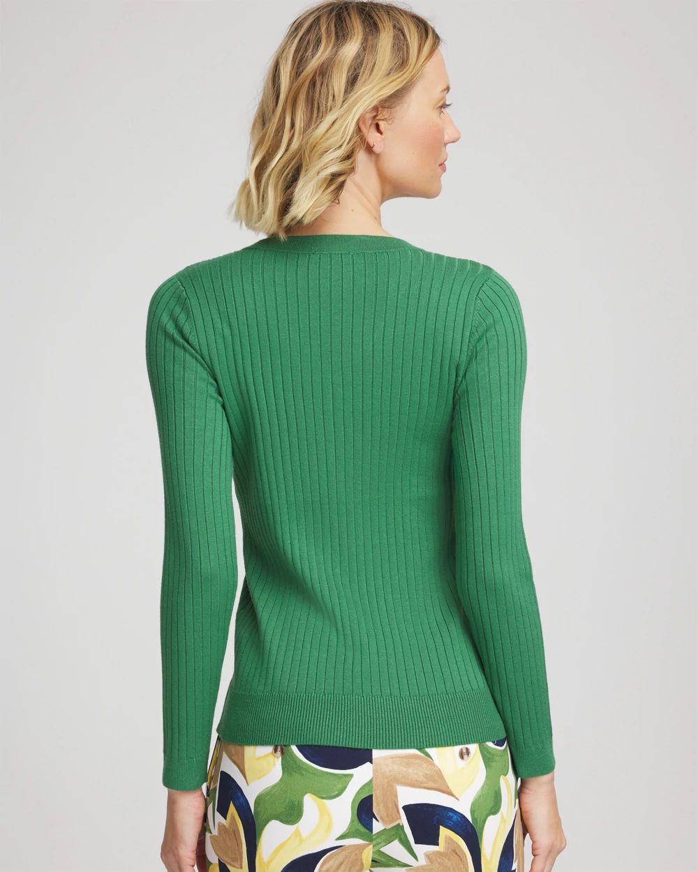 Ribbed Button Henley Sweater click to view larger image.