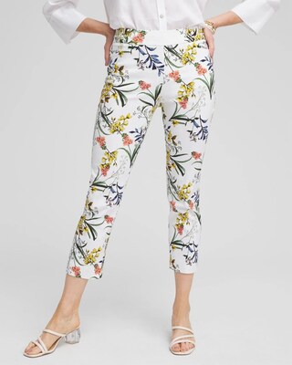 Brigitte Floral Slim Cropped Pants