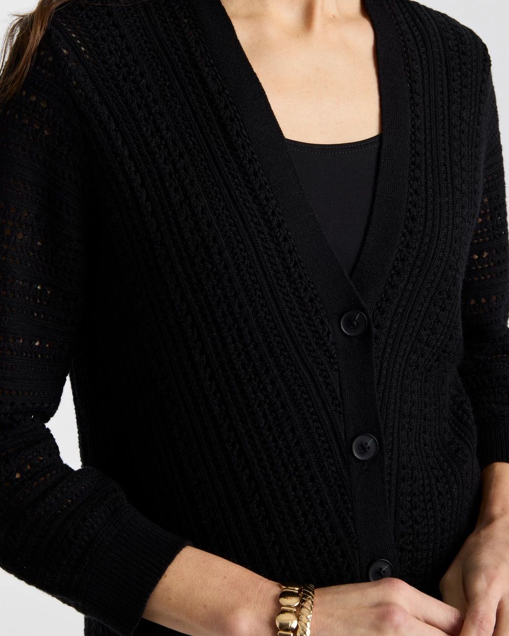 Stitchy V-Neck Cardigan
