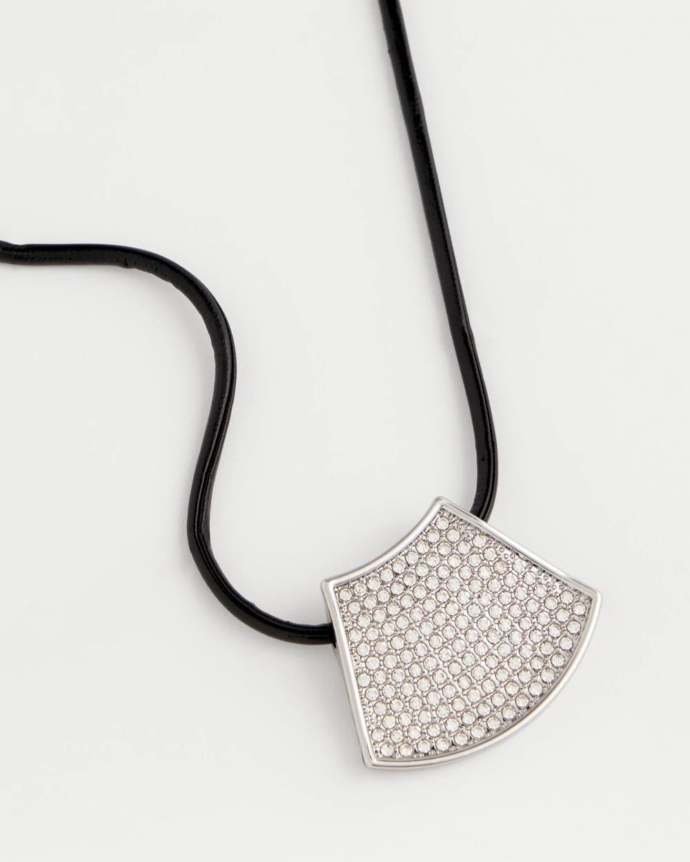 Silver Glitz Pendant Necklace