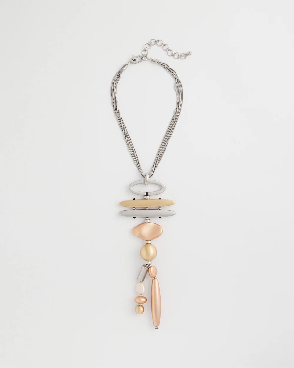 Mixed Metal Linear Necklace