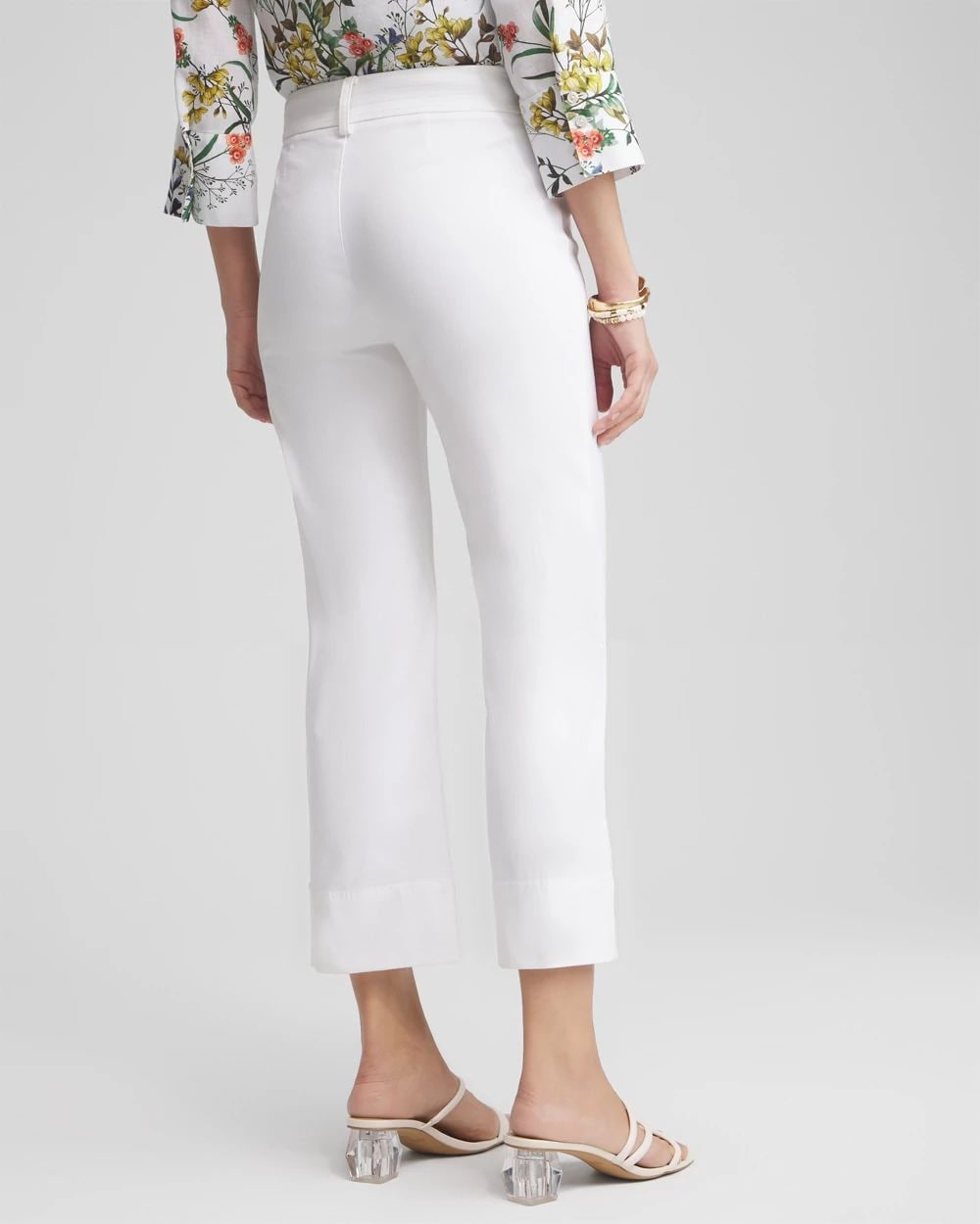 Trapunto Wide Leg Cropped Pants click to view larger image.