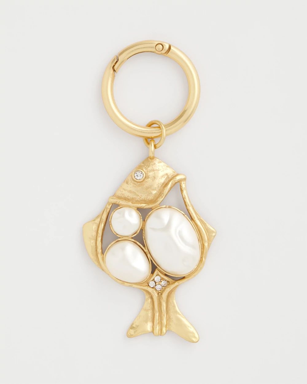 Fish Pearl-Effect Bag Charm Key Chain