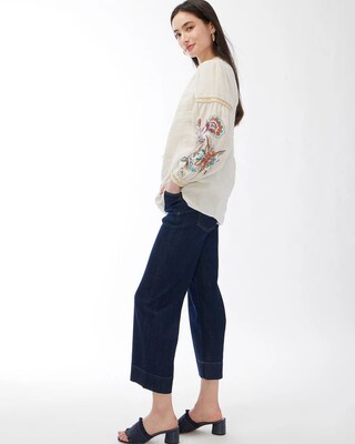 Linen Embroidered Blouse