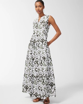 Ikat Tiered Maxi Dress