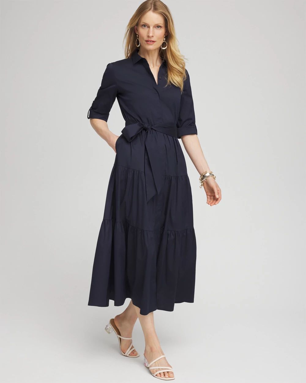 Poplin Maxi Shirt Dress