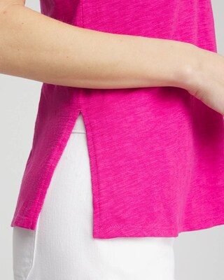 Slub Sleeveless Collared Tunic click to view larger image.