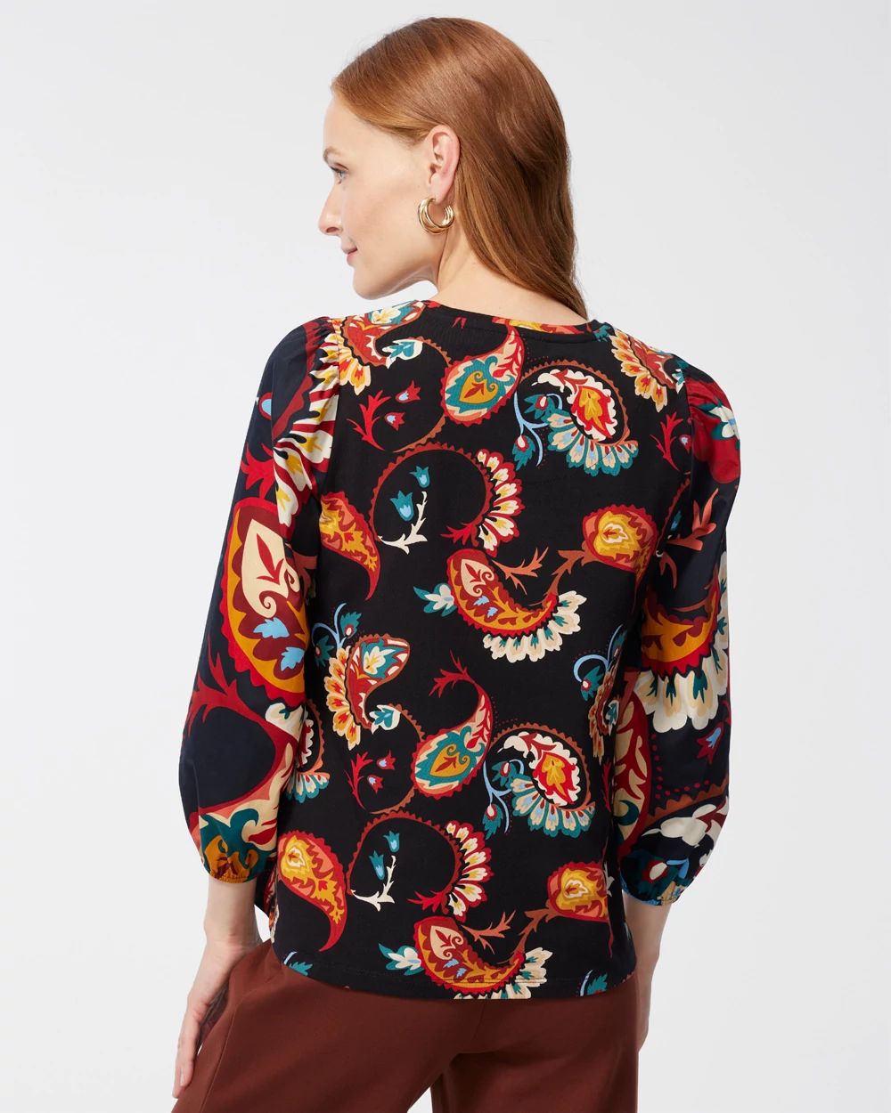 Paisley Puff Sleeve Tee