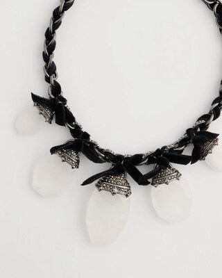Cut Ice Collection Quartz Stone Bib Necklace click to view larger image.