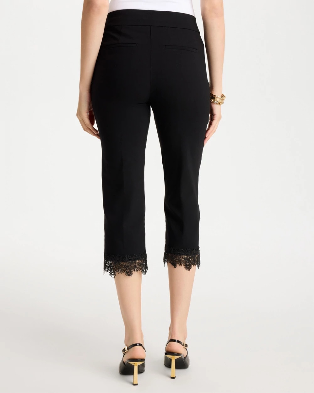 Brigitte™ Slim Applique Hem Capri Pant