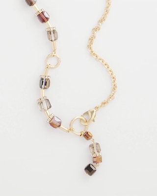 Art Deco Geo Glass Bead Y-Necklace click to view larger image.