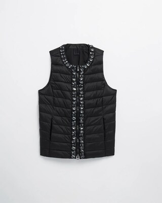 Embellished Puffer Vest
