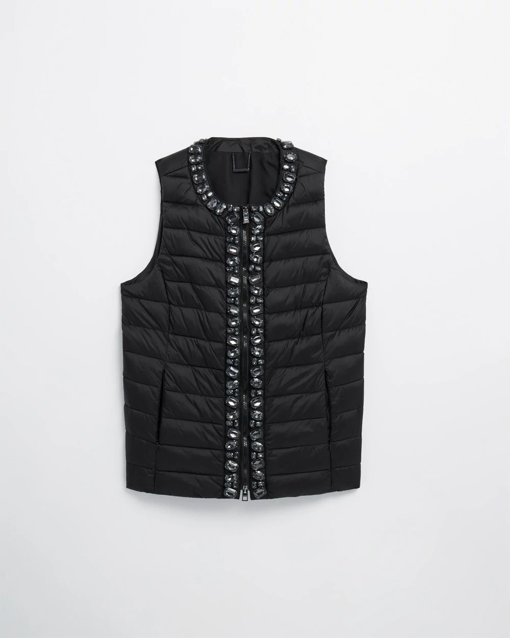 Embellished Puffer Vest