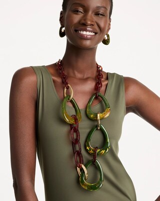 Chico's Originals Resin Link Chain Necklace click to view larger image.