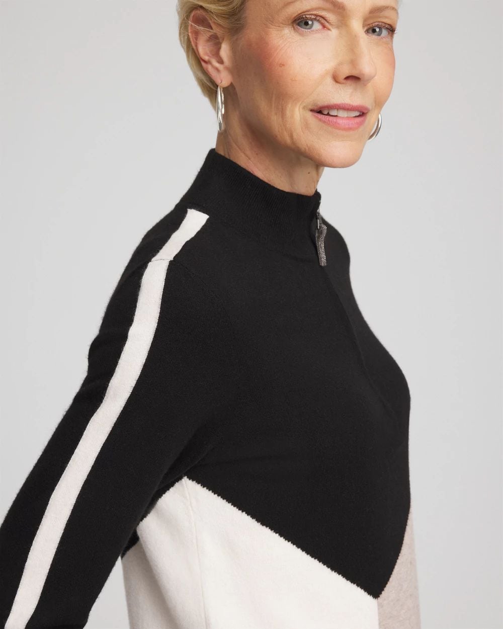 Zenergy® Luxe Colorblock Half-Zip Pullover click to view larger image.