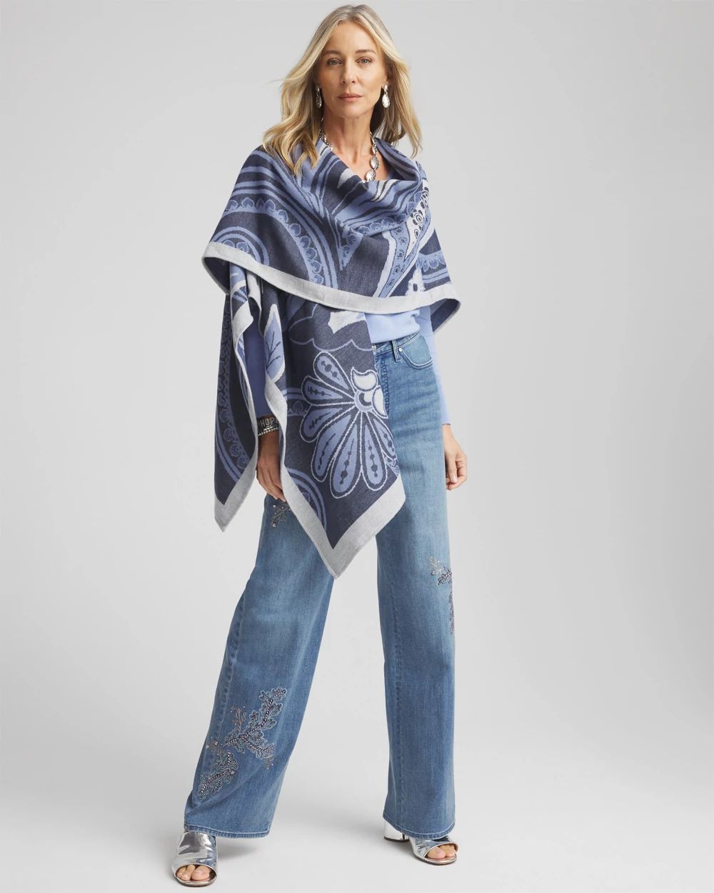 Jacquard Paisley Ruana