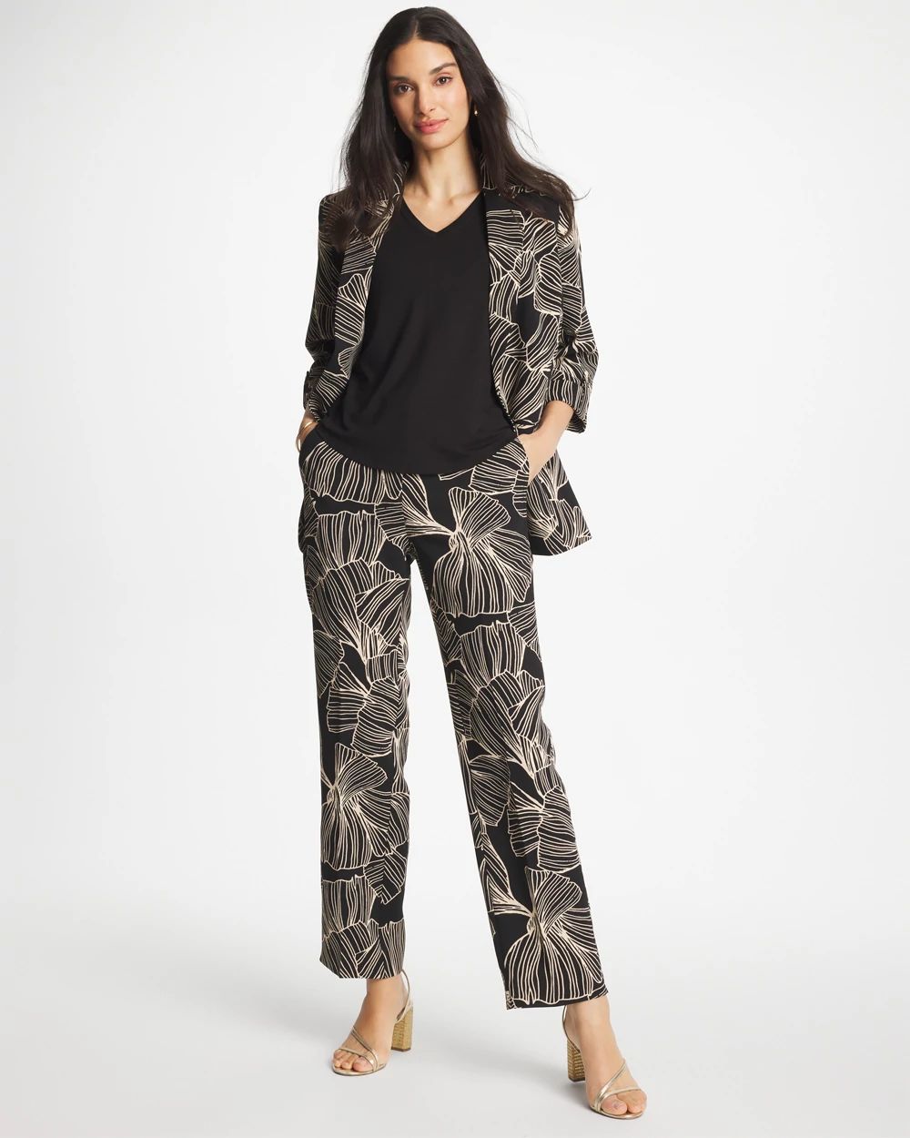 Ginkgo Crepe Tapered Ankle Pants click to view larger image.