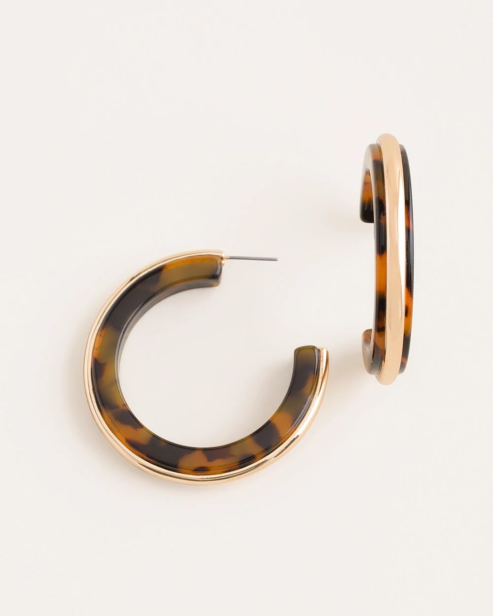 Faux-Tortoise Hoop Earrings