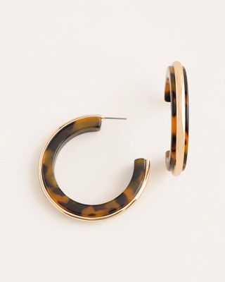 Faux-Tortoise Hoop Earrings