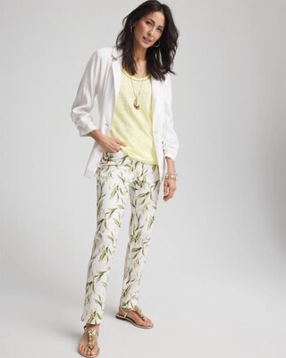 Sweater Trim Linen Tee click to view larger image.