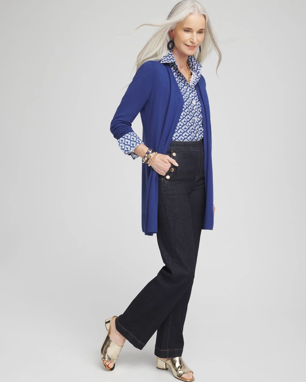 Classic Open Front Cardigan click to view larger image.