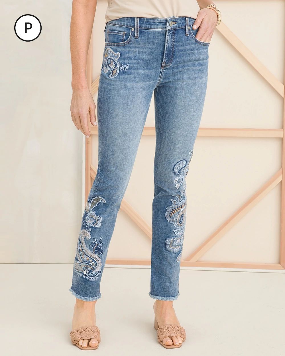So Slimming Petite Embellished Jeans