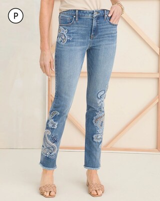 So Slimming Petite Embellished Jeans