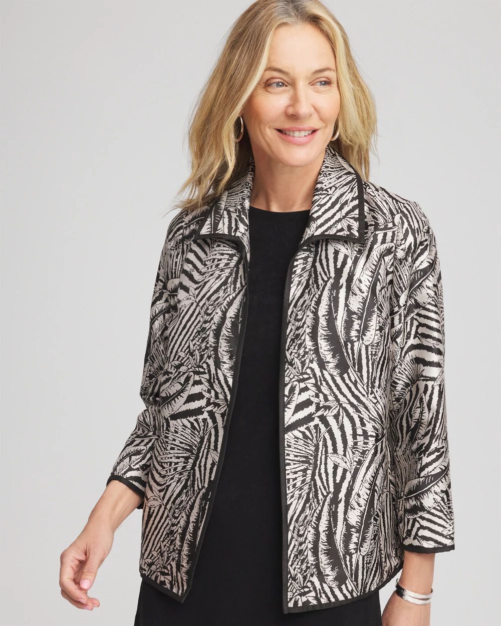 Travelers™ Collection Zebra-Jacquard Jacket