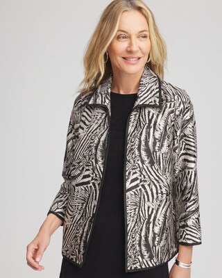 Travelers™ Collection Zebra-Jacquard Jacket