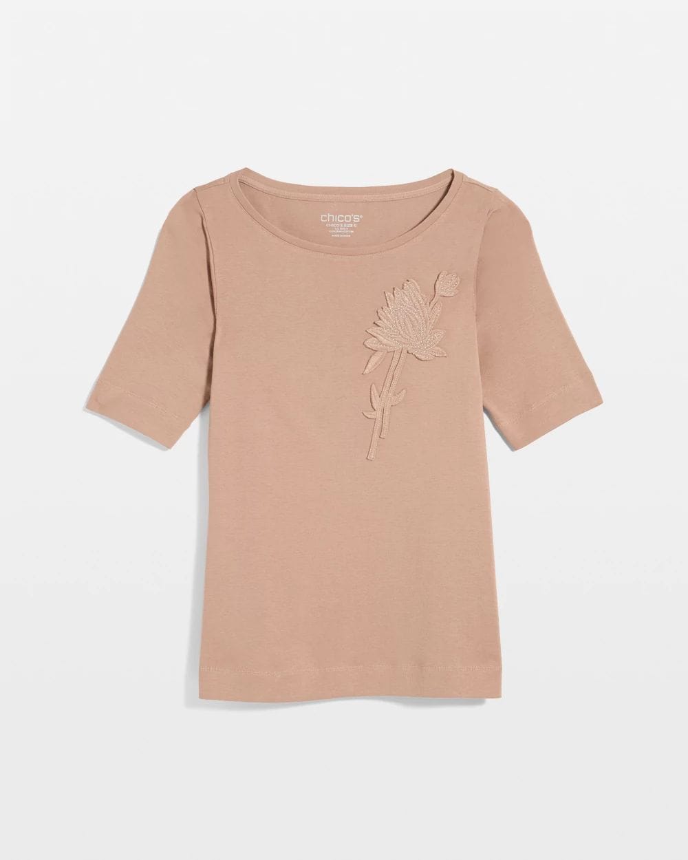 Novelty Pima Elbow Sleeve Tee click to view larger image.