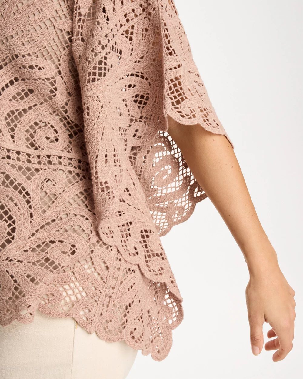 Cotton Crochet Lace Poncho