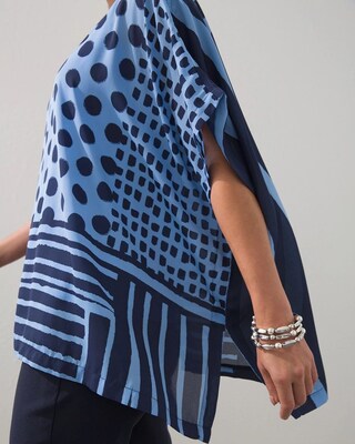 Mixed Dot Poncho