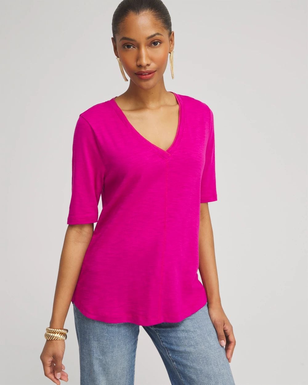 Elbow Sleeve A-line Tee