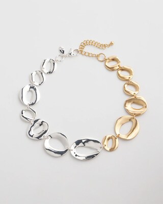 Mixed Metal Bib Necklace