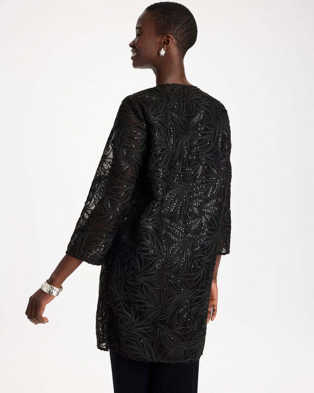 Travelers™ Sequin-Embellished Duster click to view larger image.