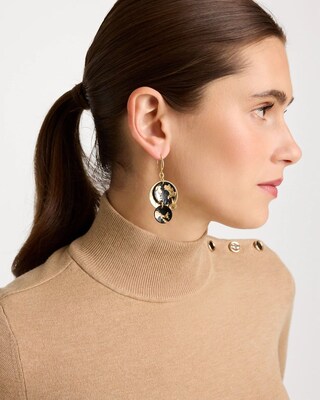 Gold Foiled Drop Earrings click to view larger image.