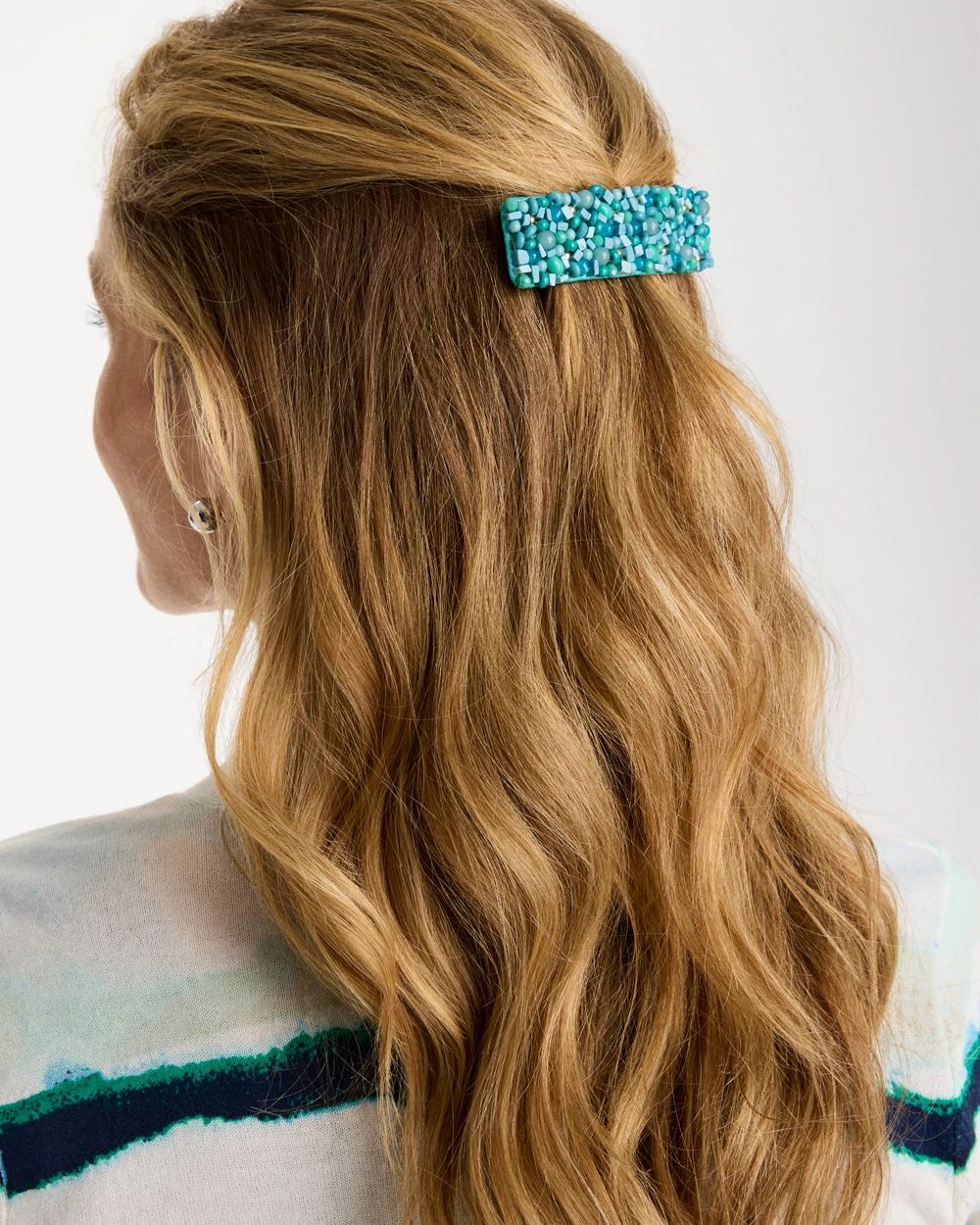 Genuine Stone Beaded Hair Clip