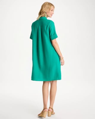 Linen-Cotton Popover Dress click to view larger image.