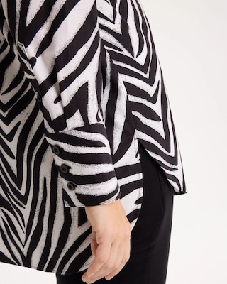 No Iron™ Stretch Zebra Animal Print Tunic click to view larger image.