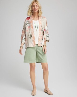 Fully Lined Chiffon Short Kimono click to view larger image.