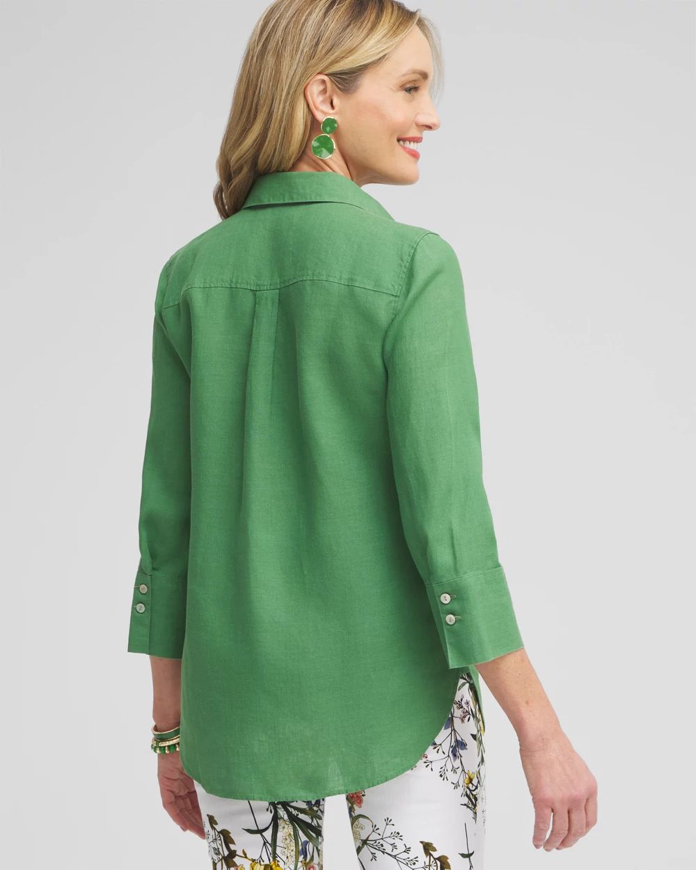 No Iron™ Linen 3/4 Sleeve Shirt