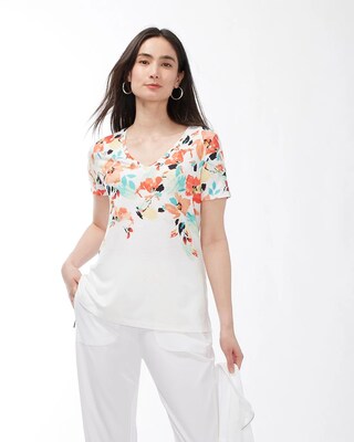 Zenergy Floral V-Neck Tee