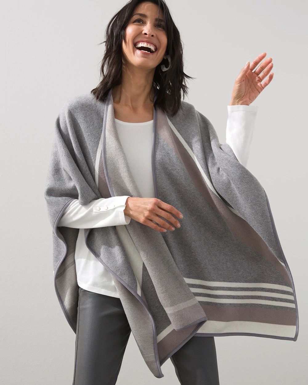 Stripe Knit Ruana