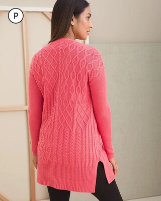 Petite Cable-Stitch Cardigan