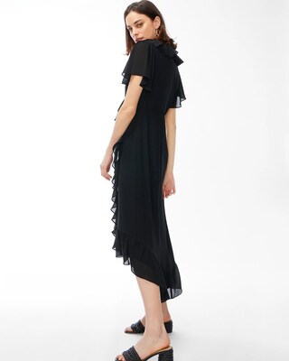 Faux Wrap Ruffle Dress