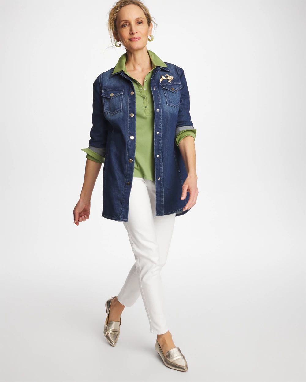 Knit Woven Mix Rib Henley