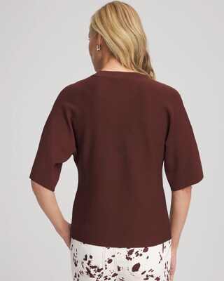 Dolman Sleeve Crew Neck Pullover Sweater click to view larger image.