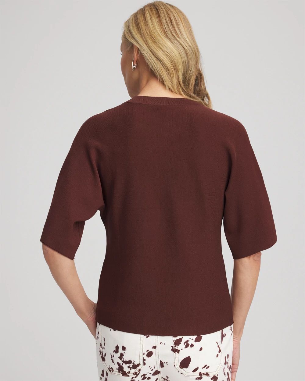 Dolman Sleeve Crew Neck Pullover Sweater
