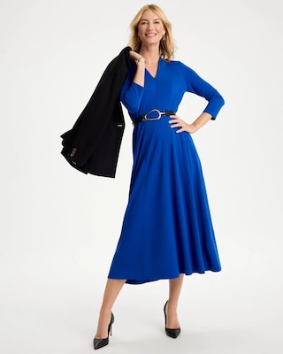 Ponte Seamed Midi Dress click to view larger image.