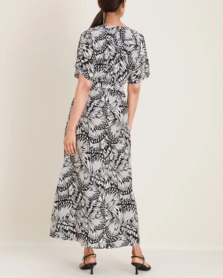 Short-Sleeve Kimono Maxi Dress